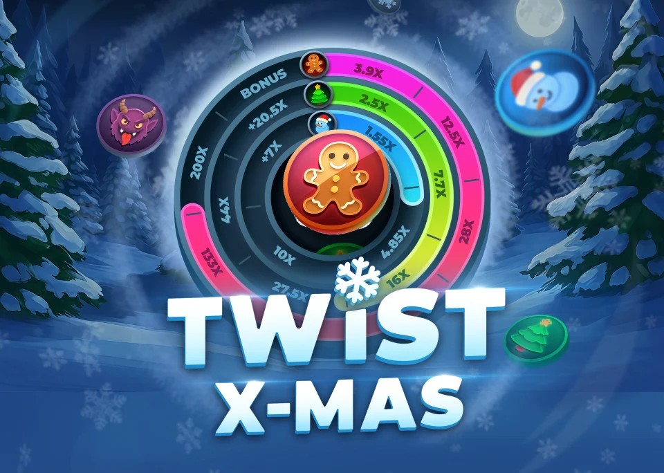 Twist X-mas by InOut, showcased at gangstasinoo.eu – game logo
